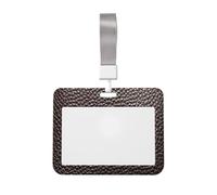 Woshuwo Funda protectora de plástico duro para tarjetas de identificación, diseño de piel, color marrón oscuro, protector para enfermeras y oficina