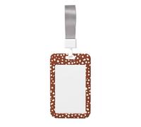 Woshuwo Funda protectora de plástico duro para tarjetas de identificación, diseño de puntos cremosos, con patrón de semillas, puntos cremosos, para enfermeras y oficina