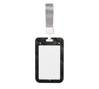 Woshuwo Funda protectora de plástico duro para tarjetas de identificación, diseño de puntos negros y dorados, para enfermeras, oficina