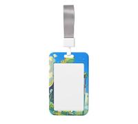 Woshuwo Funda protectora de plástico duro para tarjetas de identificación, diseño de rana, con capa verde, para enfermeras y oficina