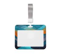 Woshuwo Funda protectora de plástico duro para tarjetas de identificación, diseño de río, enrollando a través de las montañas