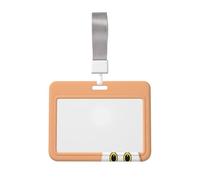 Woshuwo Funda protectora minimalista de plástico duro para tarjetas de identificación con diseño de gato blanco que se asoma, para enfermeras y oficina
