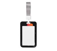 Woshuwo Funda protectora para tarjetas de identificación con diseño de pareja de fantasmas en forma de corazón rojo, de plástico duro, para enfermeras y oficina