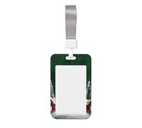 Woshuwo Funda protectora para tarjetas de identificación de invierno y Navidad, diseño de árboles en la nieve