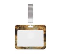 Woshuwo Funda protectora para tarjetas de identificación de plástico duro con diseño de fantasmas blancos en un bosque otoñal para enfermeras y oficina