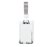 Woshuwo Funda protectora para tarjetas de identificación de plástico duro con diseño de fantasmas de Halloween que sostiene tazas de café azul para enfermeras y oficina