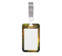 Woshuwo Funda protectora para tarjetas de identificación de plástico duro con diseño de fantasmas que se asoman a la vieja ventana de jardín, para enfermeras y oficina