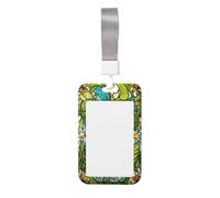 Woshuwo Funda protectora para tarjetas de identificación de plástico duro con diseño de mariposas verde lima, menta y mariposas, para enfermeras y oficina