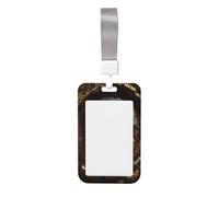 Woshuwo Funda protectora para tarjetas de identificación de plástico duro con diseño de ojo mágico rojo y ámbar brillante para enfermeras y oficina