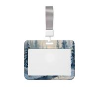 Woshuwo Funda protectora para tarjetas de identificación de plástico duro con diseño de paisaje de invierno y árboles cubiertos de nieve para enfermeras y oficina