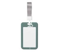 Woshuwo Funda protectora para tarjetas de identificación de plástico duro con diseño de ramas de eucalipto verde salvia botánica minimalista para enfermeras y oficina
