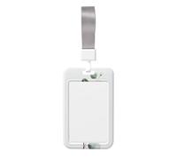 Woshuwo Funda protectora para tarjetas de identificación de plástico duro con diseño de ramas de eucalipto botánico minimalista de acuarela para enfermeras y oficina