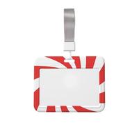Woshuwo Funda protectora para tarjetas de identificación de plástico duro con diseño de remolino de bastón de caramelo rojo y blanco para enfermeras y oficina