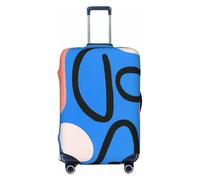 Woshuwo Fundas de equipaje de viaje elásticas y estéticas con forma azul abstracta, a prueba de polvo, resistente a los arañazos, para maleta, ajuste de 22-24 pulgadas