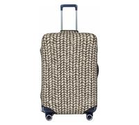 Woshuwo Fundas elásticas de tela de punto marrón neutro para equipaje de viaje, a prueba de polvo, resistente a los arañazos, protector de maleta de 22 a 24 pulgadas