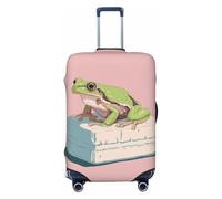 Woshuwo Fundas elásticas para equipaje de viaje, a prueba de polvo, resistente a los arañazos, para maleta, de 22 a 24 pulgadas, diseño de rana sentada en una barra de jabón