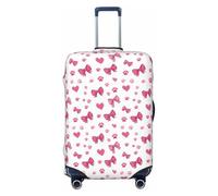 Woshuwo Fundas elásticas para equipaje de viaje, a prueba de polvo, resistentes a los arañazos, con estampado de patas de perro, color rosa, para maleta, de 22 a 24 pulgadas