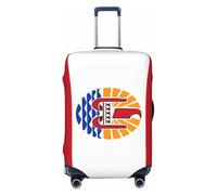 Woshuwo Fundas elásticas para equipaje de viaje con bandera de Polinesia Francesa, a prueba de polvo, resistente a los arañazos, protector de maleta de 22-24 pulgadas