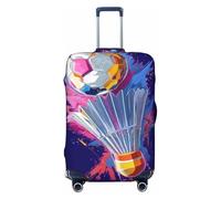 Woshuwo Fundas elásticas para equipaje de viaje con diseño abstracto de arte pop shuttlecock, a prueba de polvo, resistente a los arañazos, protector de maleta de 22-24 pulgadas