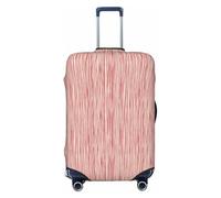 Woshuwo Fundas elásticas para equipaje de viaje con líneas verticales rojas dibujadas a mano, color crema, a prueba de polvo, resistente a los arañazos, protector de maleta de 22 a 24 pulgadas