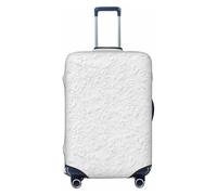 Woshuwo Fundas elásticas para equipaje de viaje con patrón de pared de estuco blanco, a prueba de polvo, resistente a los arañazos, protector de maleta de 22 a 24 pulgadas