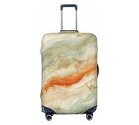 Woshuwo Fundas elásticas para equipaje de viaje, con textura mineral, color arcilla, naranja, verde salvia, a prueba de polvo, resistente a los arañazos, protector de maleta de 22 a 24 pulgadas