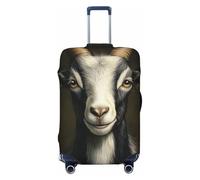 Woshuwo Fundas elásticas para equipaje de viaje de cabra vintage con ojos sabios, a prueba de polvo, resistente a los arañazos, protector de maleta de 22 a 24 pulgadas