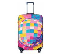 Woshuwo Fundas elásticas para equipaje de viaje, diseño de bola de discoteca flotante, marcas de confeti, resistentes al polvo, a los arañazos, para maleta, ajuste de 22-24 pulgadas