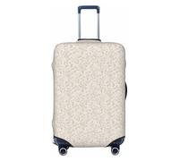 Woshuwo Fundas elásticas vintage para equipaje de viaje, con motivos botánicos marrones en beige claro, a prueba de polvo, resistente a los arañazos, protector de maleta de 22 a 24 pulgadas