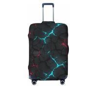 Woshuwo Fundas futuristas de aleación brillante con venas de energía agrietadas, elásticas, a prueba de polvo, resistente a los arañazos, protector de maleta de 22 a 24 pulgadas