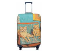 Woshuwo Funny Cats - Fundas elásticas para equipaje de viaje, a prueba de polvo, resistentes a los arañazos, para maleta, de 22 a 24 pulgadas