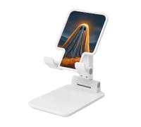 Woshuwo Ghost At Halloween Night - Soporte plegable para teléfono celular, ángulo ajustable, altura de escritorio, portátil, compatible con todos los teléfonos inteligentes, estilo blanco