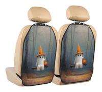 Woshuwo Ghost Holding Pumpkin On The Swing - Protectores de patadas para asiento de coche, 2 unidades con bolsillos de almacenamiento para vehículos para proteger de la suciedad y arañazos en el barro