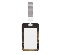 Woshuwo Ghost in A Bathtub with A Rubber Ducky Sliding ID Badge Holder Hard Plastic Work Card Case Protector de nombre para enfermeras oficina