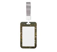 Woshuwo Ghost in Field of Wild Flowers - Soporte deslizante de plástico duro para tarjetas de trabajo, protector de etiqueta de nombre para enfermeras y oficina