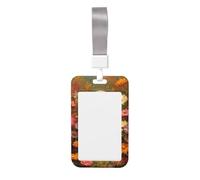 Woshuwo Ghost in The Flower Garden - Soporte deslizante para tarjetas de identificación de plástico duro, protector de etiqueta de nombre para enfermeras y oficina