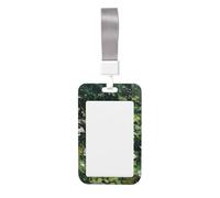 Woshuwo Ghost in The Garden - Funda para tarjetas de identificación de plástico duro, diseño de flores blancas