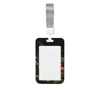 Woshuwo Ghost Reading Books in The Garden - Soporte deslizante para tarjetas de identificación de plástico duro, protector de etiqueta de nombre para enfermeras y oficina