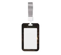 Woshuwo Ghost Reading in Ancient Library - Soporte para tarjetas de identificación deslizante, plástico duro, protector de etiqueta de nombre para enfermeras y oficina