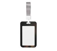 Woshuwo Ghost Standing On A Pile of Books - Soporte para tarjetas de identificación deslizante, plástico duro, protector de etiqueta de nombre para enfermeras y oficina