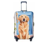 Woshuwo Golden Retriever - Fundas elásticas estéticas para equipaje de viaje, a prueba de polvo, resistentes a los arañazos, para maleta, de 22 a 24 pulgadas