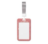 Woshuwo Good Things Ahead On Pink - Funda protectora para tarjetas de identificación de plástico duro para enfermeras y oficina