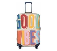 Woshuwo Good Vibes - Fundas elásticas mínimas para equipaje de viaje, a prueba de polvo, resistente a los arañazos, protector de maleta de 22 a 24 pulgadas