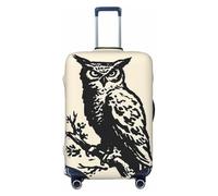 Woshuwo Great Horned Owl - Fundas elásticas vintage para equipaje de viaje, a prueba de polvo, resistente a los arañazos, protector de maleta de 22 a 24 pulgadas