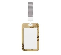 Woshuwo Green Bird On The Branch of Ancient Tree - Soporte para tarjetas de identificación deslizante, plástico duro, protector de etiqueta de nombre para enfermeras y oficina