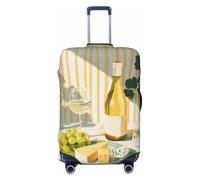 Woshuwo Green Grapes On The Table - Fundas elásticas para equipaje de viaje, a prueba de polvo, resistente a los arañazos, protector de maleta de 22 a 24 pulgadas