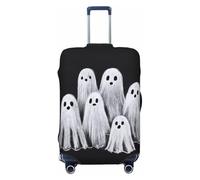 Woshuwo Group of Cute White Ghosts - Fundas elásticas para equipaje de viaje, a prueba de polvo, resistente a los arañazos, para maleta, de 22 a 24 pulgadas