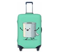 Woshuwo Happy Cartoon - Rollo de papel higiénico elástico para viaje, a prueba de polvo, resistente a los arañazos, protector de maleta de 22 a 24 pulgadas