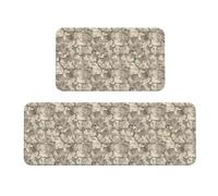 Woshuwo Juego de 2 tapetes antideslizantes para cocina, diseño de ruinas erosionadas antiguas