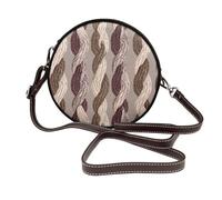 Woshuwo Knott Cord - Bolso cruzado redondo de piel para mujer, colores neutros